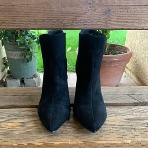 Women’s Lulus Rabea Black Suede High Heel Ankle Booties
